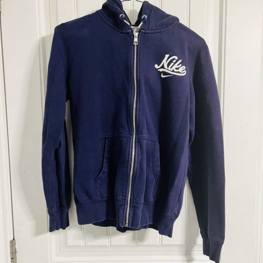 Nike Jacket Womens Purple Long Sleeve Full Zipper Hoodie Violet Outdoors Medium